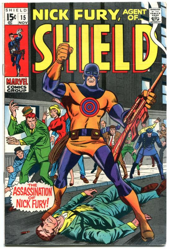 NICK FURY, AGENT of SHIELD #15, FN/VF, 1st Bullseye, Death 1968, more in store