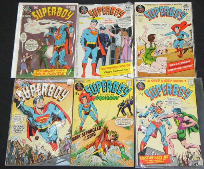 VINTAGE DC MID GRADE SILVER SUPERBOY 14 COMICS LOT (5.0-7.0)