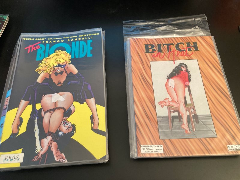 Wow! 30 ADULT/UNDERGROUND S&M/Bondage COMIX! 16 THE BLONDE + 13 BITCH IN HEAT +1