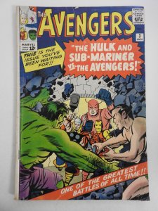 The Avengers #3 (1964) Hulk Leaves Avengers! Beautiful VG- Condition!!