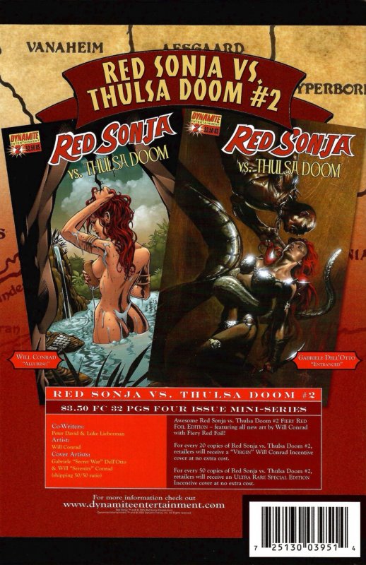 Red Sonja vs. Thulsa Doom #1 Del’ Otto Cover B (2006) New