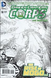 Green Lantern Corps (2011) 19-B Wraparound 1:25 Black and White Cover VF/NM