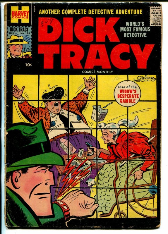 Dick Tracy  #125 1958-Harvey-crime scene cover-Chester Gould-G