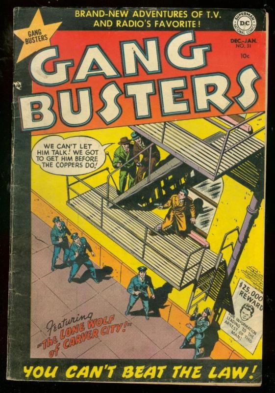 GANG BUSTERS #31 1953-DC COMICS-CRIME-DEATH VALLEY-JAIL VG