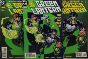 Green Lantern #100 all 3 Variants Hal Jordan Kyle Rayner (1998) NM