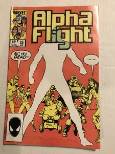 Alpha Flight #25 : Marvel 8/85 VG+; John Byrne cover, Puck, Snowbird