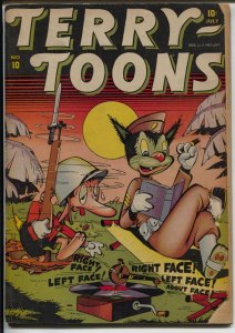 Terry-Toons #10 1943-Timely-WWII military cover-Gandy Goose-Dinky Duck-G