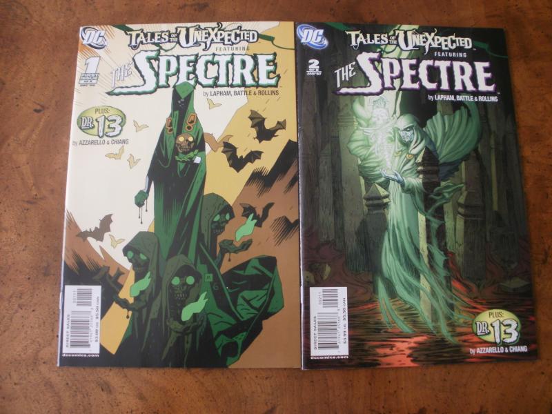 Tales of the Unexpected featuring The Spectre #1 #2 (DC) 2006 2007 plus Dr. 13