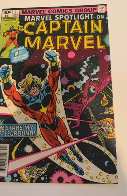 Marvel Spotlight #1 (1979) Captain Marvel The stars my Battleground
