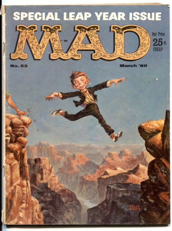 MAD #53-Alfred E Neuman-DRUCKER-WOOD-ORLANDO-1960-VG-