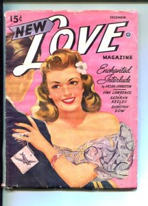 PULP:  NEW LOVE-DEC 1944-ROMANTIC PULP FICTION-PIN-UP GIRL  COVER-g/vg
