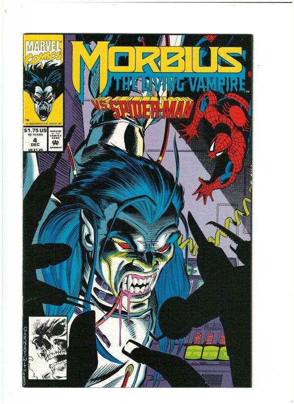 Morbius #4 NM- 9.2 Marvel Comics 1992 vs. Spider-man 