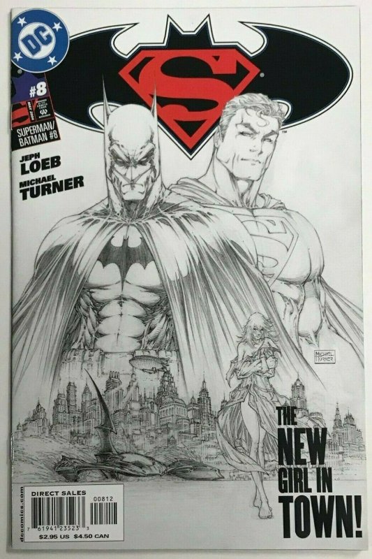 SUPERMAN BATMAN#8 VF/NM 2004 SKETCH VARIANT DC COMICS