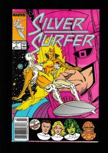 Silver Surfer #1 Newsstand Edition (1987) VFN / MARSHALL ROGERS / GALACTUS