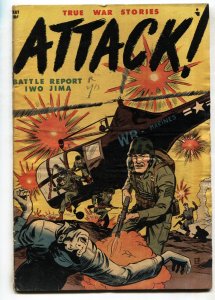Attack #1--1952--Dell--1st issue--Harrison-Bache--Iwo JIma--comic book