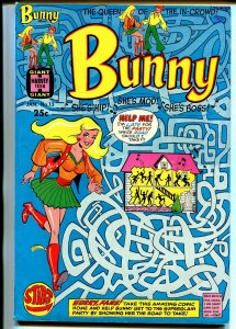 Bunny #13 1970-Harvey-Giant issue-maze cover-fashions-Afro-Americans-VG