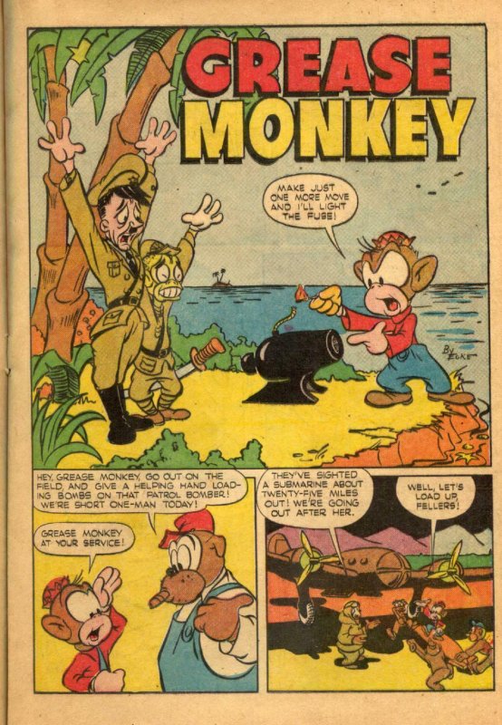 The Cryin' Lion #2 1944- Funny Animals- HITLER APPEARANCE