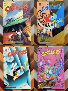 CRITTERS #6-9 (Fantagraphics 1986) USAGI YOJIMBO by Stan Sakai GNUFF JACK BUNNY