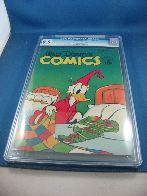 WALT DISNEY COMICS STORIES 67 CGC 8.5 BARKS WALT KELLY CVR DELL 1946