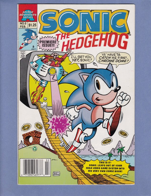 Sonic The Hedgehog #0 VF/NM Archie Comics 1993