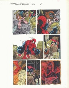 Spectacular Spider-Man #251 p.19 Color Guide Art - Spidey vs. Kraven John Kalisz