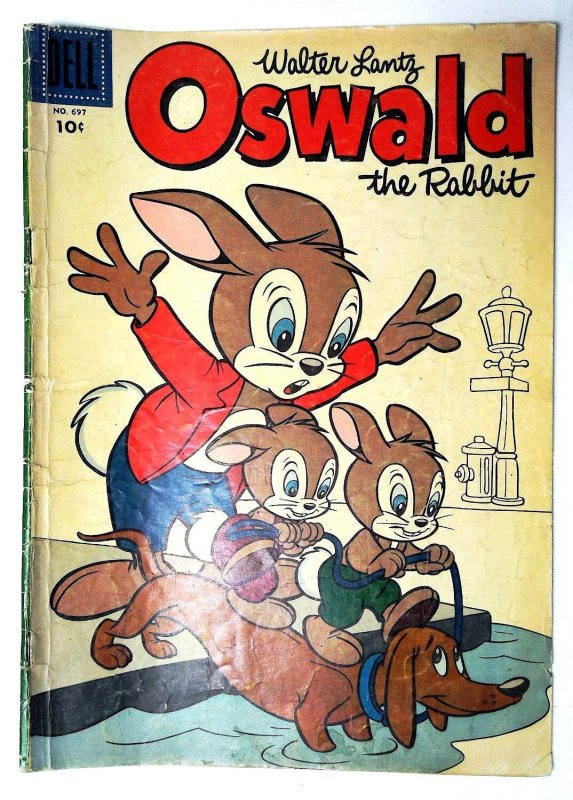 Four Color (Oswald Rabbit) #697 (1956) Dell Comics Oswald the Rabbit Comic Book