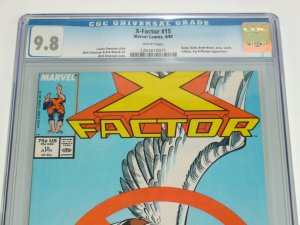 X-Factor #15 CGC 9.8 1st appearance of horsemen of apocalypse - white pages