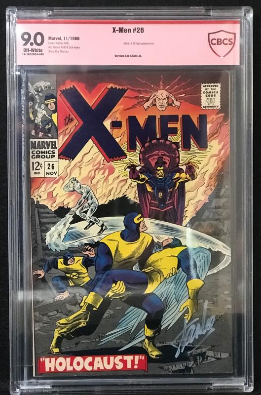 X-Men #26 (Marvel, 1966) CBCS 9.0  verified signature STAN LEE