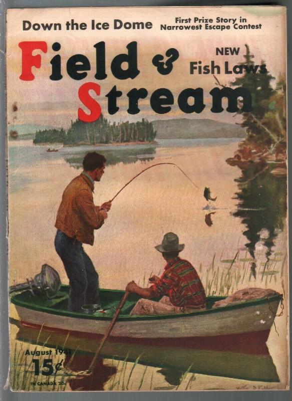 Field & Stream 8/1941-Arthur D Fuller-Harold Titus-hunting-fishing-pix-FR/G 