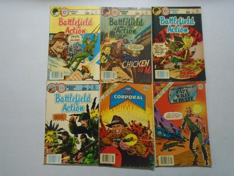 War comic lot 38 different issues avg 5.0 VG FN (Charlton)