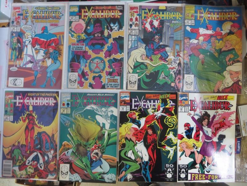 EXCALIBUR Lot of 76 books F-VF Captain Britain Psylocke Marvel Comics 1988-2004