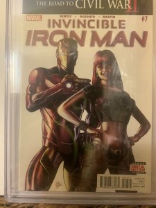 Invincible Iron Man # 7 CGC 9.6 1st Cameo App Riri Williams Ironheart DISNEY 