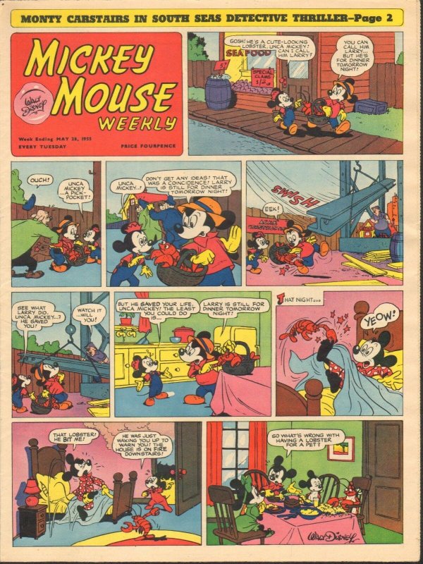 Walt Disney Mickey Mouse Weekly Comics - May 28, 1955 ~ WH