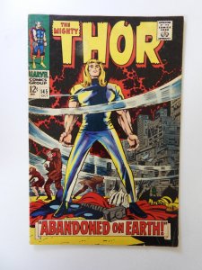 Thor #145 (1967) FN- condition staining front/back cover