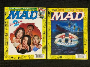 1998 MAD MAGAZINE #368 & 369 FN+ 6.5 Scream 2 / Titanic Parody LOT of 2