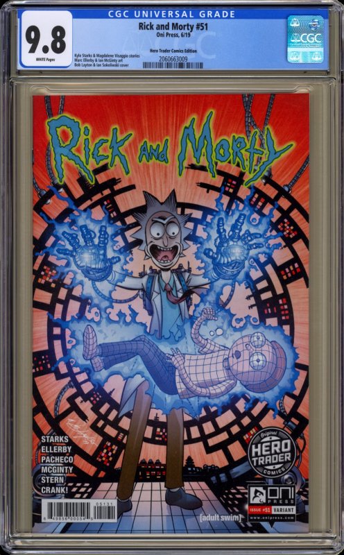 RICK AND MORTY #51 CGC (9.8) HERO TRADER VARIANT