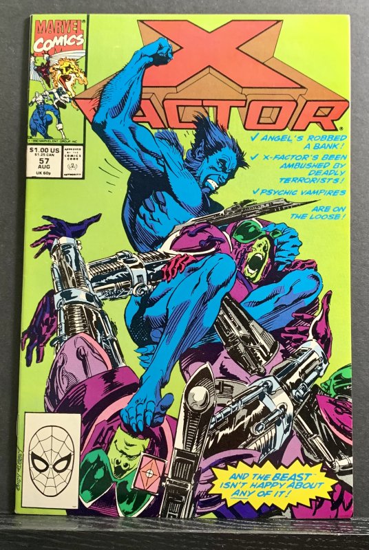 X-Factor #57 (1990) Andy Kubert Beast vs. Stormtroopers Cover