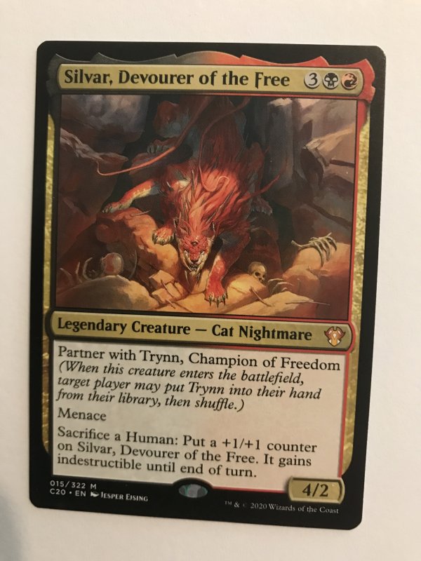 SILVAR, DEVOURER OF THE FREE : Magic the Gathering MTG card; COMMANDER  2020, NM