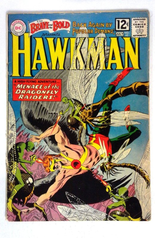 Brave and the Bold #42 HAWKMAN comic book DC (1962) VG
