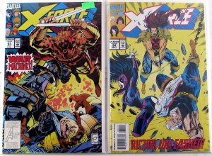 X-Force Lot 2 #21, 34 1993 Marvel War Machine Domino Cable Warpath Comics