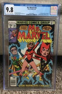 Marvel, Ms. Marvel #18, 1st Mystique Appearance, OW/W pgs, CGC 9.8! IGKC