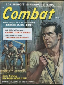 Combat 2/1959-1st issue-cheesecake pix-American POW-Nazi's-Clarence Doore-VG+ 