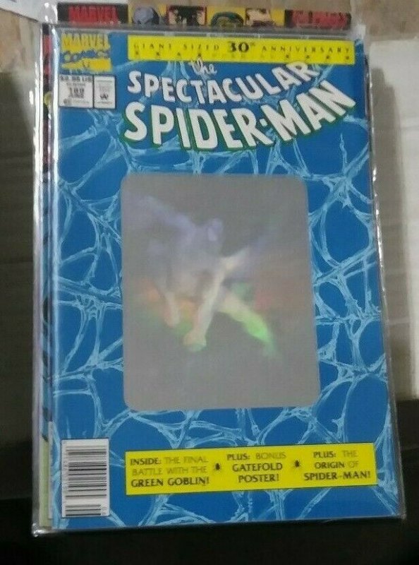 SPECTACULAR  SPIDER-MAN # 189 1992 MARVEL 30TH ANNIVERSARY HOLOGRAM COVER