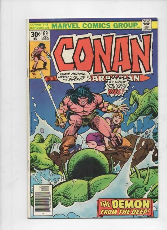 CONAN the BARBARIAN #69 70 71 VG+, Buscema, Chan, Howard, 1970 1976 1977, Belit