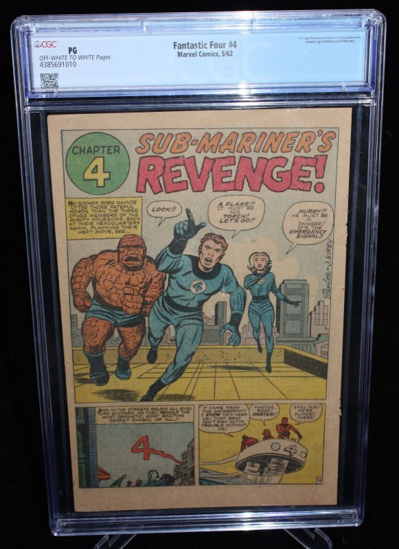 Fantastic Four #4 (CGC PG) Centerfold Only - 1st App. Sub-Mariner in Silver Age