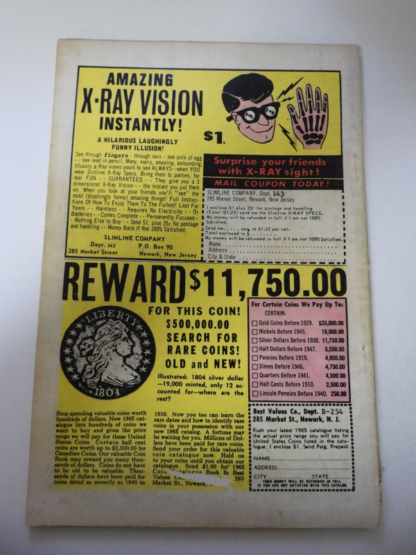 Fantastic Four Annual #3 (1965) GD/VG Condition 1 1/2 cumulative spine split