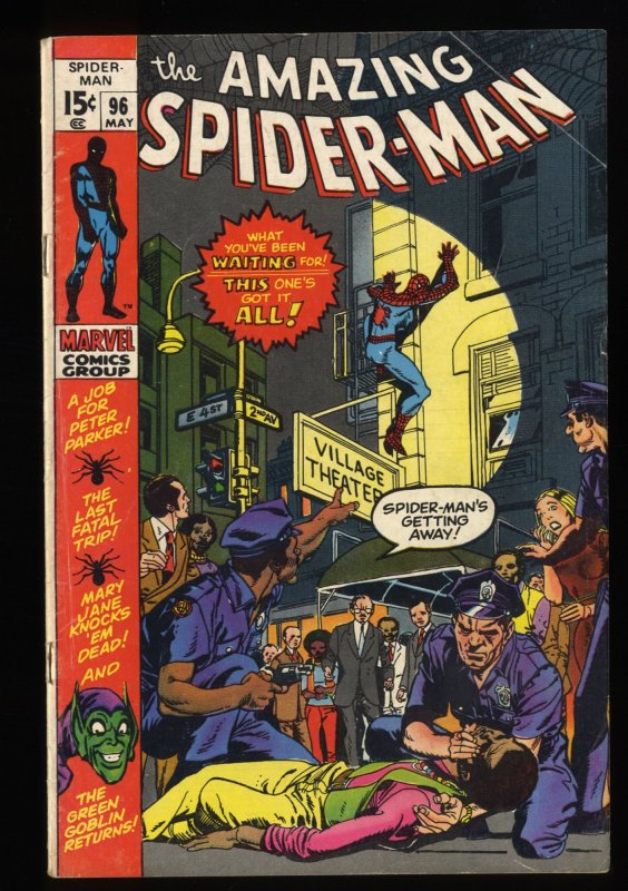 Amazing Spider-Man #96 VG+ 4.5 Drug Issue! Green Goblin! No CCA!