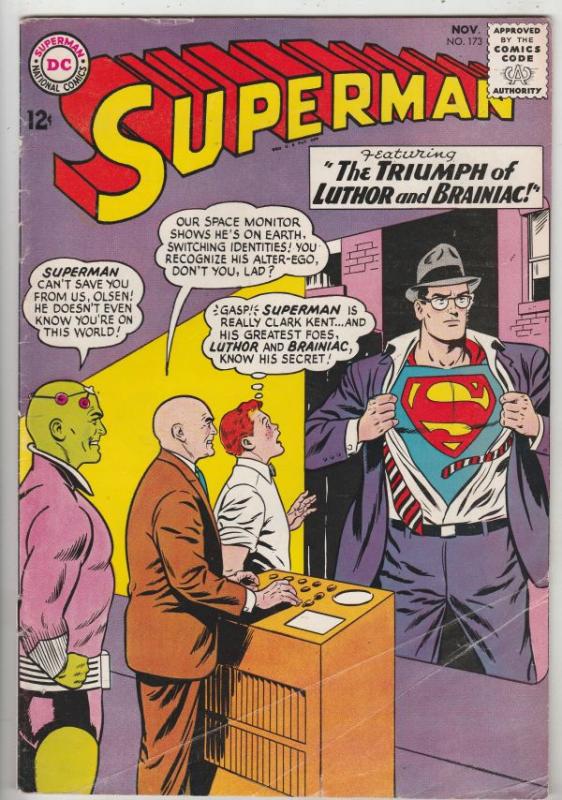 Superman #173 (Nov-64) VG/FN Mid-Grade Superman, Jimmy Olsen,Lois Lane, Perry...