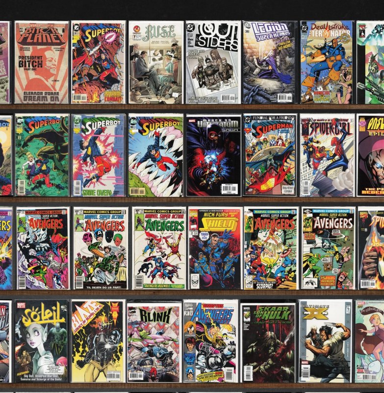 Huge Lot 140+ Comics with Superboy, Spider-Girl, Star Wars, Batman & More!