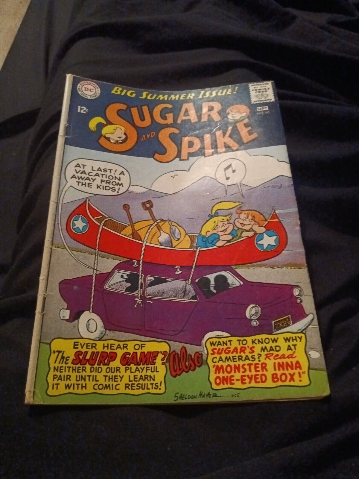 SUGAR & SPIKE #60 DC comics 1965 CANOE COVER! Silver age kids cartoon ...